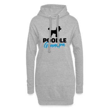 Caniche - Sweat-shirt à capuche long Femme - gris chiné - Devant