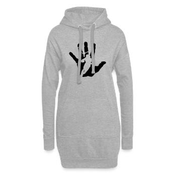 Haupt-Rugby American Football - Hoodie-Kleid - Grau meliert - Vorne