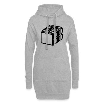 Concevoir de la bonne nourriture - Sweat-shirt à capuche long Femme - gris chiné - Devant
