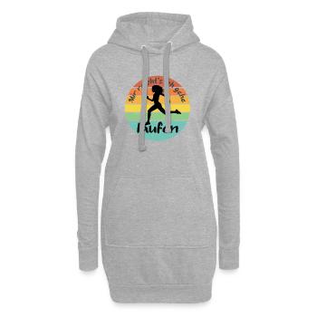 mir reicht's ich gehe laufen - Hoodie-Kleid - Grau meliert - Vorne
