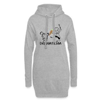 Dream team - Sweat-shirt à capuche long Femme - gris chiné - Devant