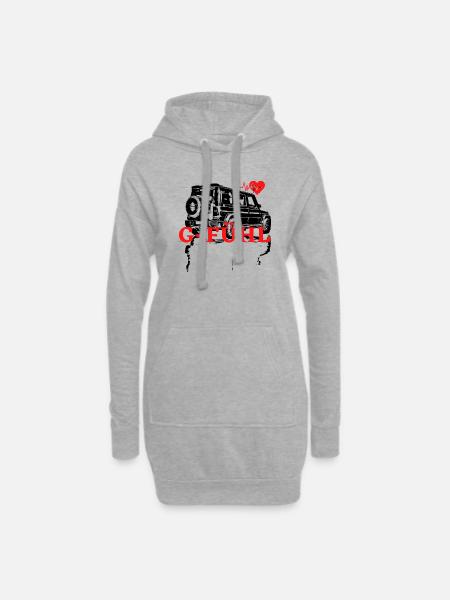 G Klasse / G-Fühl - Hoodie-Kleid - Grau meliert