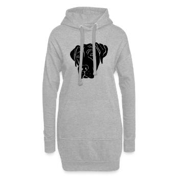 Presa Canario - Sweat-shirt à capuche long Femme - gris chiné - Devant