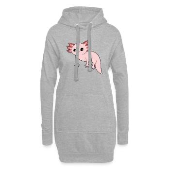 Axolotl - Sweat-shirt à capuche long Femme - gris chiné - Devant