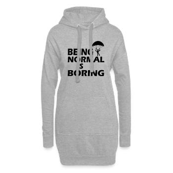 Paragliding - Hoodie-Kleid - Grau meliert - Vorne