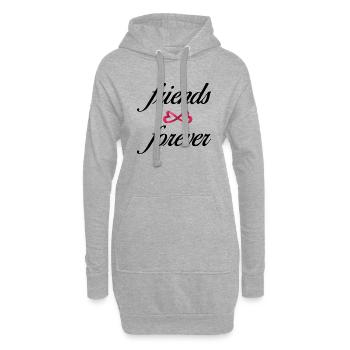 Friends forever - Sweat-shirt à capuche long Femme - gris chiné - Devant