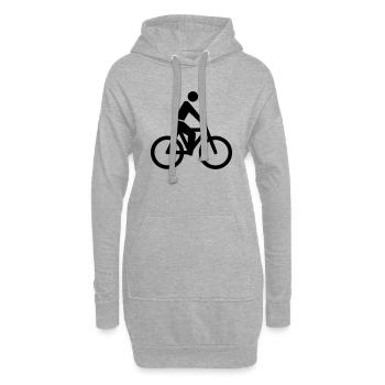 Fahrrad - Hoodie-Kleid - Grau meliert - Vorne