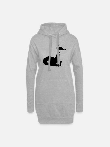 fuchs - Hoodie-Kleid - Grau meliert