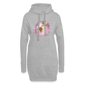 kätzchen,katze,katzenbaby,graffiti,malerei - Hoodie-Kleid - Grau meliert - Vorne