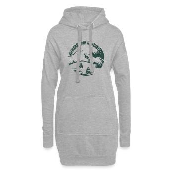 Travel N Hike Transparent - Hoodie-Kleid - Grau meliert - Vorne