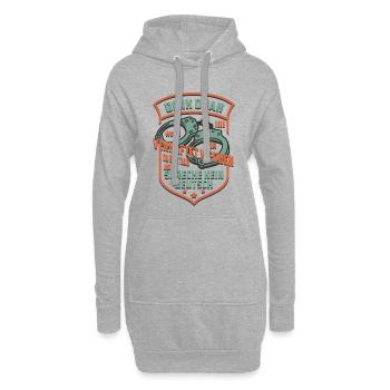 Denk Dran wenn wir Verhaftet werden - Hoodie-Kleid - Grau meliert - Vorne