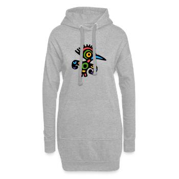 Maya Kultur, Lateinamerika - Hoodie-Kleid - Grau meliert - Vorne