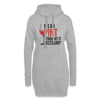 Mega Pint Ich hielt es für notwendig - Hoodie-Kleid - Grau meliert - Vorne
