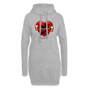 Düsseldorf Herz Bergischer Löwe Altbierbecher - Hoodie-Kleid - Grau meliert - Vorne