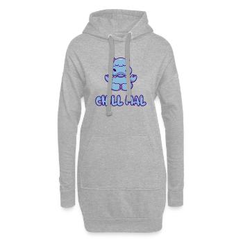 Chill Mal - Hoodie-Kleid - Grau meliert - Vorne