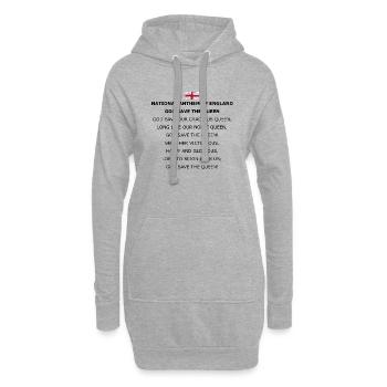 NATIONAL ANTHEM OF ENGLAND: GOD SAVE THE QUEEN - Sweat-shirt à capuche long Femme - gris chiné - Devant