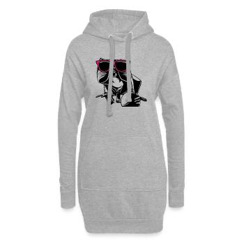 Heidelberger Brückenaffe - Hoodie-Kleid - Grau meliert - Vorne