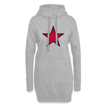 Stern Symbol - Hoodie-Kleid - Grau meliert - Vorne