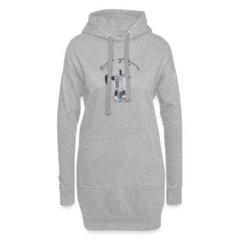 Tesoro un caffè per favore - Hoodie-Kleid - Grau meliert - Vorne