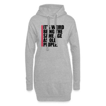 being old people age - Hoodie-Kleid - Grau meliert - Vorne