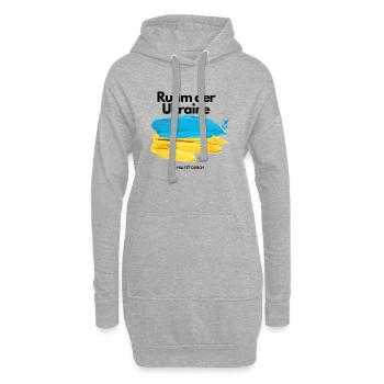 Ruhm der Ukraine Frieden Stop War - Hoodie-Kleid - Grau meliert - Vorne