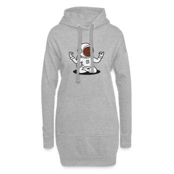 Astronaut Yoga Diversity Lustig Geschenkidee - Hoodie-Kleid - Grau meliert - Vorne