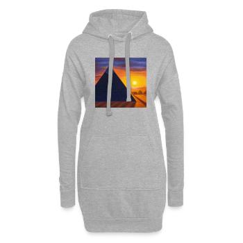 Great Pyramid - Hoodie Dress - heather grey - Front
