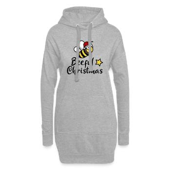 Abeille de Noël Abeille de Noël Père Noël - Sweat-shirt à capuche long Femme - gris chiné - Devant