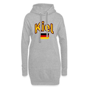 Kiel Allemagne Drapeau - Sweat-shirt à capuche long Femme - gris chiné - Devant