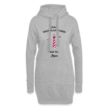 Zeeland, Leuchtturm Westerlichttoren Niederlande - Hoodie-Kleid - Grau meliert - Vorne