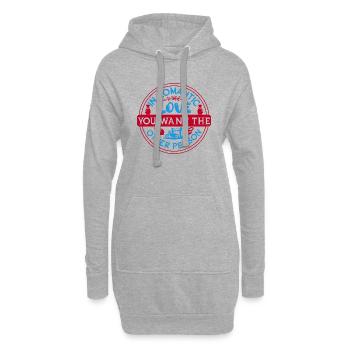 DANS L’AMOUR ROMANTIQUE, VOUS VOULEZ L’AUTRE PERSONNE - Sweat-shirt à capuche long Femme - gris chiné - Devant
