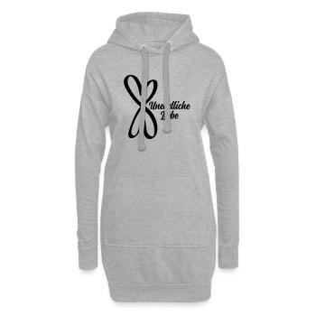 unendliche Liebe - Hoodie-Kleid - Grau meliert - Vorne
