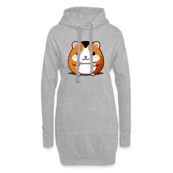 Mignon Cartoon Hamster Love Pet 1 - Sweat-shirt à capuche long Femme - gris chiné - Devant