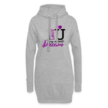 MON AMOUR DE RÊVE INFINI - Sweat-shirt à capuche long Femme - gris chiné - Devant
