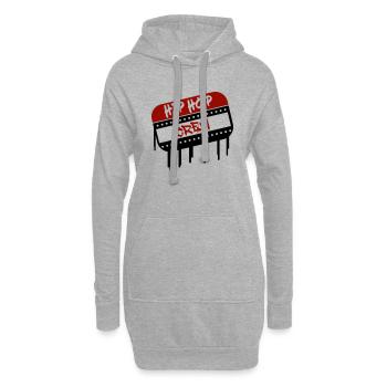 Équipe de hip-hop - Sweat-shirt à capuche long Femme - gris chiné - Devant