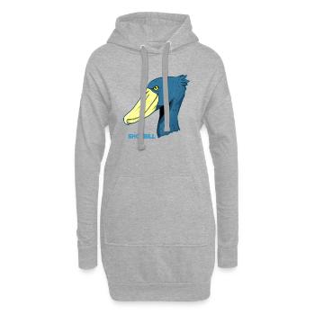 Schuhschnabel Vogel Ornithologe Wald I Geschenk - Hoodie-Kleid - Grau meliert - Vorne