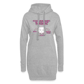 witziges Nicht-Nachdenken-Design / lustige Sprüche - Hoodie-Kleid - Grau meliert - Vorne