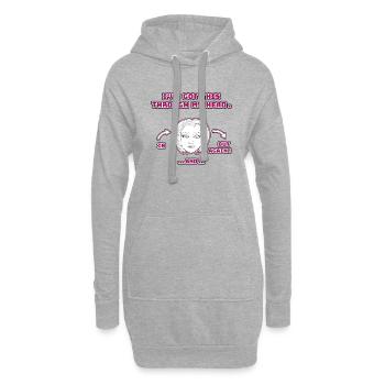 Design drôle et non réfléchi / dictons drôles - Sweat-shirt à capuche long Femme - gris chiné - Devant