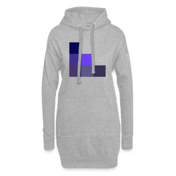 Geometrisch - Hoodie-Kleid - Grau meliert - Vorne