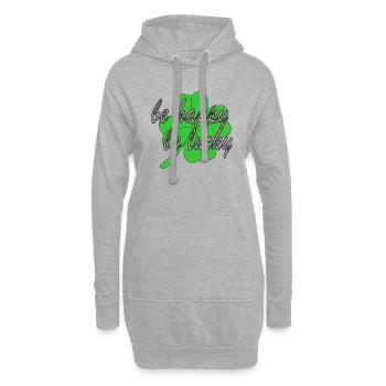 Vier Blättriges Kleeblatt Be Happy Be Lucky - Hoodie-Kleid - Grau meliert - Vorne