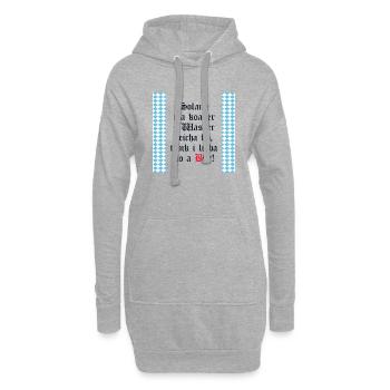 Solange mir keiner das Wasser reichen kann Bier - Hoodie-Kleid - Grau meliert - Vorne