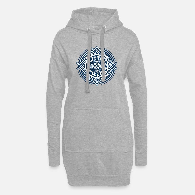 Folklore breton - Sweat-shirt à capuche long Femme - gris chiné