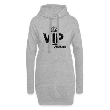 Équipe VIP - Sweat-shirt à capuche long Femme - gris chiné - Devant