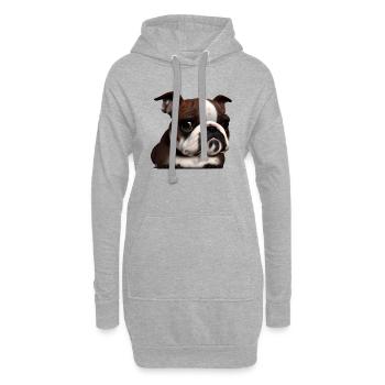 Propriétaires de chiens Chien Bulldog Chiens Propriétaires de chiens - Sweat-shirt à capuche long Femme - gris chiné - Devant
