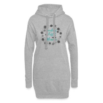 Snowflakes are kiss from heaven - Hoodie-Kleid - Grau meliert - Vorne