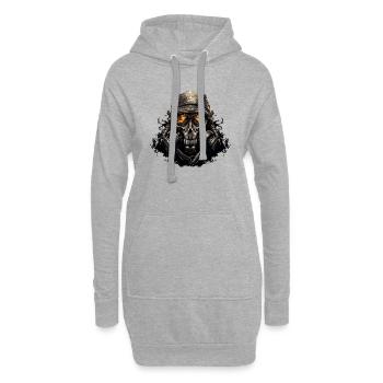 Gasmaske Soldat - Hoodie-Kleid - Grau meliert - Vorne