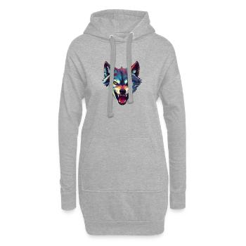Wolf - Hoodie-Kleid - Grau meliert - Vorne