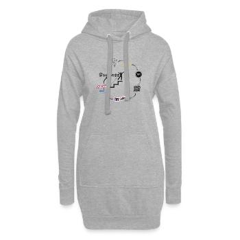 do it success - Hoodie Dress - heather grey - Front