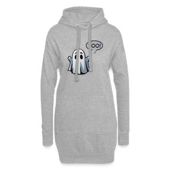 Boo fantomatique effrayant! - Conception fantôme effrayante - Sweat-shirt à capuche long Femme - gris chiné - Devant