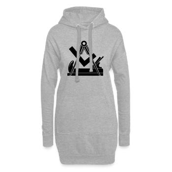 Tischler Handwerk Zunft - Hoodie-Kleid - Grau meliert - Vorne